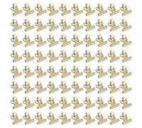80 clips de papel dorados de 22 mm, pinzas pequeñas para bolsas, bulldog clips de metal, pinzas de papel, pinzas de metal, pinzas para fotos, dibujos, oficina y hogar