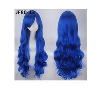 80 cm 31 `` pelucas onduladas largas pelo sintético resistente al calor mujeres anime universal cosplay peluca accesorios de disfraces pelucas de fiesta + gorra jf80-13