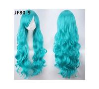 80 CM 31 `` Pelucas onduladas largas Pelo sintético resistente al calor Mujeres Universal anime Cosplay Peluca Accesorios de disfraces Fiesta Pelucas + Gorra JF80-9