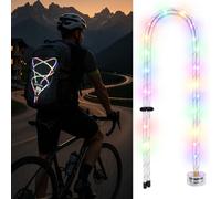 80 cm LED Blinklicht Schulranzen Sicherheitslicht RGB bunt LED-Schnur, Rucksacklampe Reflektoren Licht für Wandern,Zelten Rucksack,kann um Kinderwagen Kinderroller Wanderstöcke gewickelwerden