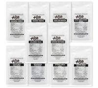 +80 Coffees by Quality Roasters Pack de 10 Paquetes de 100gr, 10 Orígenes, 100% Café Arábica de Especialidad, Puntuación SCA Superior a 80 Puntos, Tostado Artesanalmente, Tueste Medio, Grano Entero