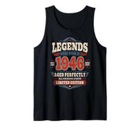 80 Cumpleaños Hombre Regalo Vintage Año 1946 Camiseta sin Mangas