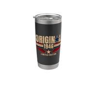 80 Cumpleaños Hombre regalo Vintage Año 1946 Vaso térmico de acero inoxidable de doble pared