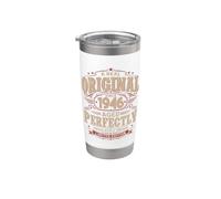 80 Cumpleaños Hombre regalo Vintage Año 1946 Vaso térmico de acero inoxidable de doble pared