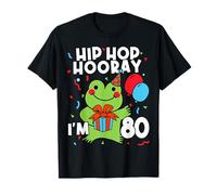 80 cumpleaños niño amante de la rana 80 años divertido juego de día B Camiseta