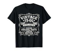 80 Cumpleaños Regalo Hombre y Mujer Vintage Año 1946 Camiseta