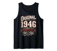 80 Cumpleaños Regalo Hombre y Mujer Vintage Año 1946 Camiseta sin Mangas