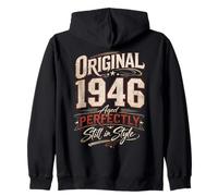 80 Cumpleaños Regalo Hombre y Mujer Vintage Año 1946 Sudadera con Capucha