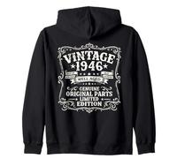 80 Cumpleaños Regalo Hombre y Mujer Vintage Año 1946 Sudadera con Capucha