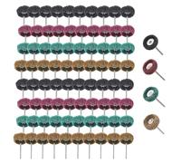 80 discos abrasivos de 25 mm para Dremel - Accesorio de lijado de metal con herramienta giratoria de mango de 3 mm