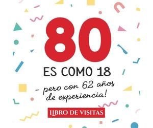 80 es como 18 - pero con 62 años de experiencia: Libro de Visitas para el 80 cumpleaños - Decoración y regalos originales para hombre y mujer - 80 ... para felicitaciones y fotos de los invitados