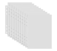 80 fundas transparentes reutilizables, fundas transparentes con 6 agujeros, para guardar recetas, fotos, tarjetas de visita, carteles