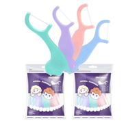 80 Hilos Dentales NiñOs Hilo Dental Infantil Hilo Dental con Mango Plac Control Dental Niños Palitos de Hilo Dental Niños 4 Mangos Coloridos En Forma De Animal