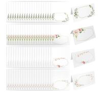 80 Hojas Tarjetas Personalizadas y Marcasitios de Mesa Blanco Para Boda, Comunión, Cumpleaños, Festival, Fiesta, Bautizo