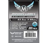 80 Mayday Games 66 x 91 Premium Black Backed Card Game Sleeves - Standard