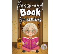 80 page Password Book for Seniors | Organizer Log Book for Internet Logins | 6x9 Password Keeper with Tabs for Email, Banking, Streaming, Shopping, Memberships & Wi-Fi | Digital Password Book