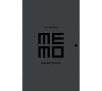 80 Pages Memo Ruled Paper Book: Dark Grey Cover Field Notebook, Pocket Journal, Survey Book, 5”x8”, Matte Soft Cover, White Paper.