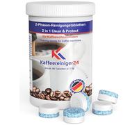 80 pastillas de limpieza de 2 fases para cafeteras automáticas compatibles con cafeteras automáticas Jura de 3,5 g en lata hermética con tapón de rosca para un almacenamiento seguro