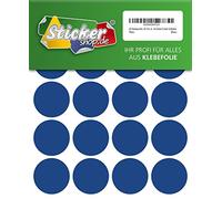 80 pastilles adhésives, 40 mm, bleu, en film PVC, Résistant aux intempéries, repères Cercles points autocollants