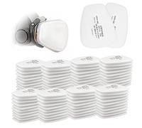 80 Pcs 5N11 Filtros de Algodón, Filtros de Repuesto para 3M 6000/6200/7502/6800/7501/Ff40 para La Protección Respiratoria (10,5 x 8,5 x 0,5 cm)