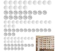 80 Pcs Pegatinas Imanes Adhesivos, Láminas Metálicas Autoadhesivas para Tonies Estantería, Placas de Metal Autoadhesivas Fuerte Fuerza Magnética para Tonie Figuras Decoraciones (15/20/30 mm)