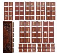 80 pestañas bíblicas de 0, 2 x 0, 2 pulgadas, pestañas de cuero para libros, 66 láminas doradas, 14 accesorios bíblicos en blanco para creyentes cristianos, color marrón, decoración