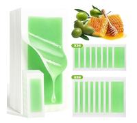 80 Pieza Bandas Depilatorias Faciales, Tiras Depilatorias Faciales Fórmula Suave Ingredientes Naturales Alta Eficiencia y Conveniencia para Piernas Brazos y Zona Bikini para Todo Tipo de Piel