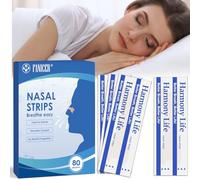 80 Pieza Tiras Nasales,Nasal Strips Antironquidos, Reducir Ronquidos,Para Aliviar Congestión Nasal Y Respirar Mejor, Para Dormir En Casa O Viaje Y Descanso Nocturno,Uso Nocturno Para Adultos
