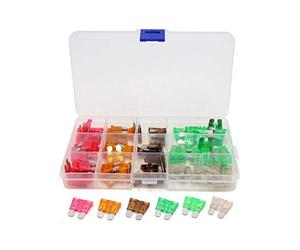 80 piezas 3A 5A 7. 25A 30A 35A ATC ATO Auto Car Truck Kit de fusibles hoja regular