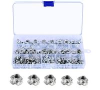 80 Piezas Cuatro Puntas T-Nuts,Tuercas en T Roscadas Con Puntas, Chapado en Zinc de Cuatro Puntas, Galvanizadas, Acero al Carbono, Mmuebles de Madera (M3, M4, M5, M6, M8)