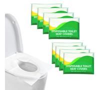 80 piezas Cubierta de Asiento de Inodoro Desechable, Portátil Fundas Asiento Inodoro, Cubiertas Desechables WC,Protector WC Desechable para Viaje/Hotel/Hospital, 8 Paquetes, 63.5 * 63.5 cm