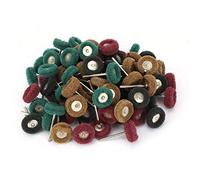 80 piezas de cepillo de rueda abrasiva de 25 mm, kit de ruedas de pulido y abrillantado con almohadilla de fregado para amoladora eléctrica, ruedas de molienda y pulido de