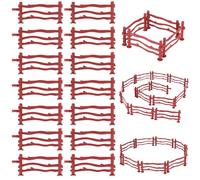 80 piezas de juguetes para cercas de caballos, accesorios de esgrima de corral para caballos, juguetes de plástico para juguetes de patio DIY, decoración de micropaisajes y regalos educativos para