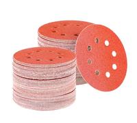 80 piezas de Lijas Para Lijadora,Lija Taladro,Papel de Lija,8 agujeros, disponible en varios granos, para lijadora excéntrica de 125mm 10x granos 40/60/80/100/120/150/180/240