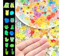 80 Piezas De Mini Animales De Resina Que Brillan En La Oscuridad, Set De Figuras Pequeñas Luminosas Para Decoración De Jardín, Casa De Muñecas, Acuario, Plantas En Macetas Y Manualidades DIY