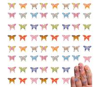 80 piezas de resina de mariposa en miniatura, mariposas 3D luminosas, 13 mini mariposas diferentes, manualidades, colgantes de uñas, piedras para uñas, arte de uñas, para paisaje, casa de cuento de
