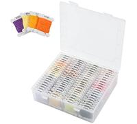 80 Piezas Hilos de Bordar de Punto de Cruz, 4M 6 Hilos de Bordado Herramientas de Costura, Embroidery Thread Hilo de Madeja para Hacer Pulseras de Amistad Principiantes, con Caja Organizadora