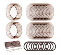 80 piezas kits de red,30 piezas de pelo marrón, malla de moño invisible elástica,accesorios de pelo para enfermera,ballet, danza,con 40 pinzas para el cabello y 10 cuerdas para el cabello (marrón)