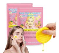 80 Piezas Kojic Acid and Turmeric Cleaning Pad, Turmeric Kojic Acid Exfoliating Cleansing Pads, Ácido Kójico Almohadillas Limpiadoras, Para Limpiar Y Exfoliar, Equilibra el Aceite y el Agua
