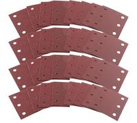 80 Piezas Lijas para Lijadora Orbital 101x115mm 40 60 80 100 120 180 240 320 6 Agujeros Papel de Lija con Velcro Schleifpapier para Rectangulares Lijadoras y Lijadora Orbital