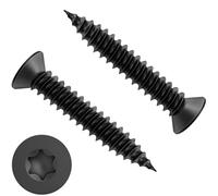 80 piezas M4x25mm Tornillos para Madera Tornillos Cabeza Plana Torx Acero Inoxidable 304 Totalmente Roscado Tornillería Inox Juego de Autorroscantes para Reparaciones de MueblesMontajes de Bricolaje
