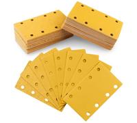 80 Piezas Papel Lija 80x133MM 8 Agujeros 40 60 80 120 180 240 320 400 Grano Lijas para Lijadora Orbital Papel de Lija con Velcro Schleifpapier para Rectangulares Lijadoras y Lijadora Orbit