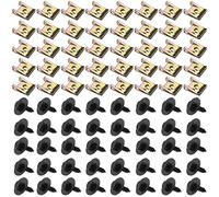 80 Piezas Surtido de Tornillos y Grapas Tuercas de Clip Tuercas y Tornillos para Carrocería Tuercas de Clips Tornillo Roscachapa Tuercas en U de Metal para Automóviles Guardabarros de Parachoques