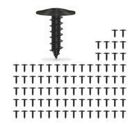 80 Piezas Tornillos Autorroscantes de Cabeza Torx, M5x16mm Tornillos Negros, Tornillo Roscachapa para Guardabarros de Coche, Arcos de Rueda, Rejilla para Parachoques