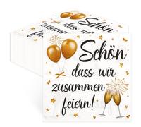 80 servilletas de cumpleaños con texto en alemán "Dass Wir zusammen Feiern, Schöne Dass Du Da Bist, Servietten Party für Taufe Babyparty Geburtstag Tischdeko Hochzeits-Serviletten Hochzeit