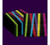 80 servilletas de neón, coloridas líneas fluorescentes que brillan en la oscuridad, servilletas de fiesta para fiestas de los años 80 y 90, suministros de fiesta que brillan en la oscuridad, Halloween