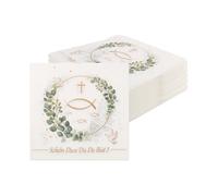 80 servilletas para bautizo, comunión, confirmación, decoración, servilletas, bellas Dass Du Da Bist, decoración de mesa, bautizo, comunión, confirmación, confirmación