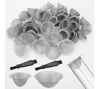 80 tamices de malla cónica, filtro de acero inoxidable de 16/18 mm, tamaño ajustable, filtro de tubo precortado, filtro de malla de alambre de metal, para el hogar, la industria, el laboratorio