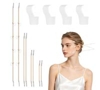 80 Tiras Faciales Invisibles en Tono Piel + 4 Cuerdas Ajustables, Facial Lifting Tape Set, Kit de Cintas Lifting, Cinta lifting facial y cuello instantáneo, para Contorno en V, Mandíbula y Rostro