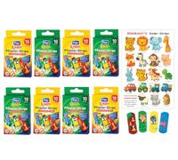 80 tiritas infantiles FIGO, motivos de animales y 【gratis】 Bergmann - Juego de tiritas para niñas y niños, clínicamente probados, resistentes al agua, tiritas, tiritas coloridas, pegatinas, regalo de